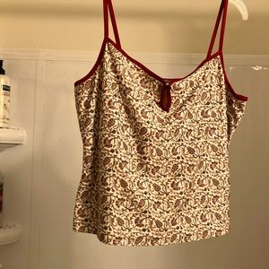 Women Top Brand Aqua Blush, Size Large Color Maroon Multi